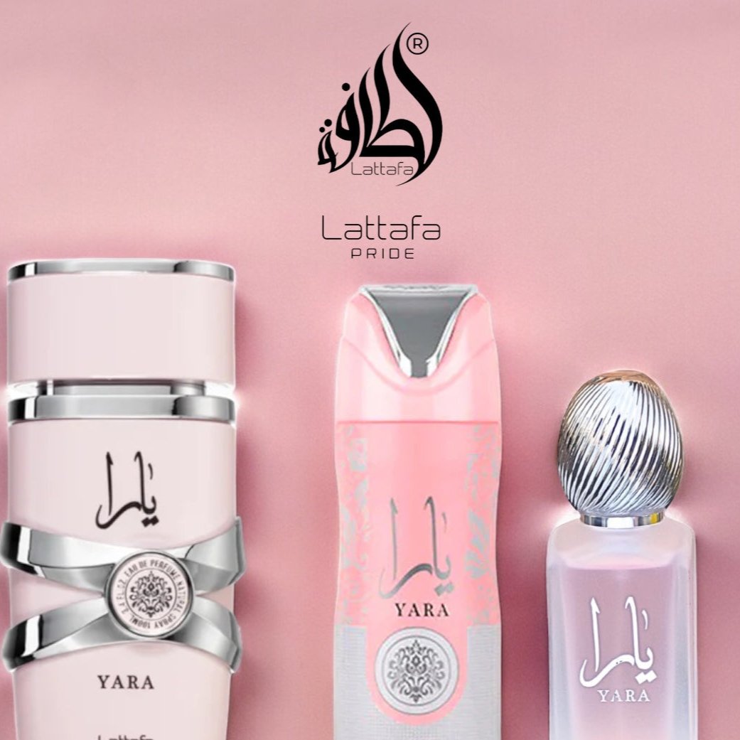 SET LATTAFA YARA WOMEN ( 3 PC) 3.4 OZ EDP / 6.8 OZ DEO / 1.7 OZ HAIRMIST