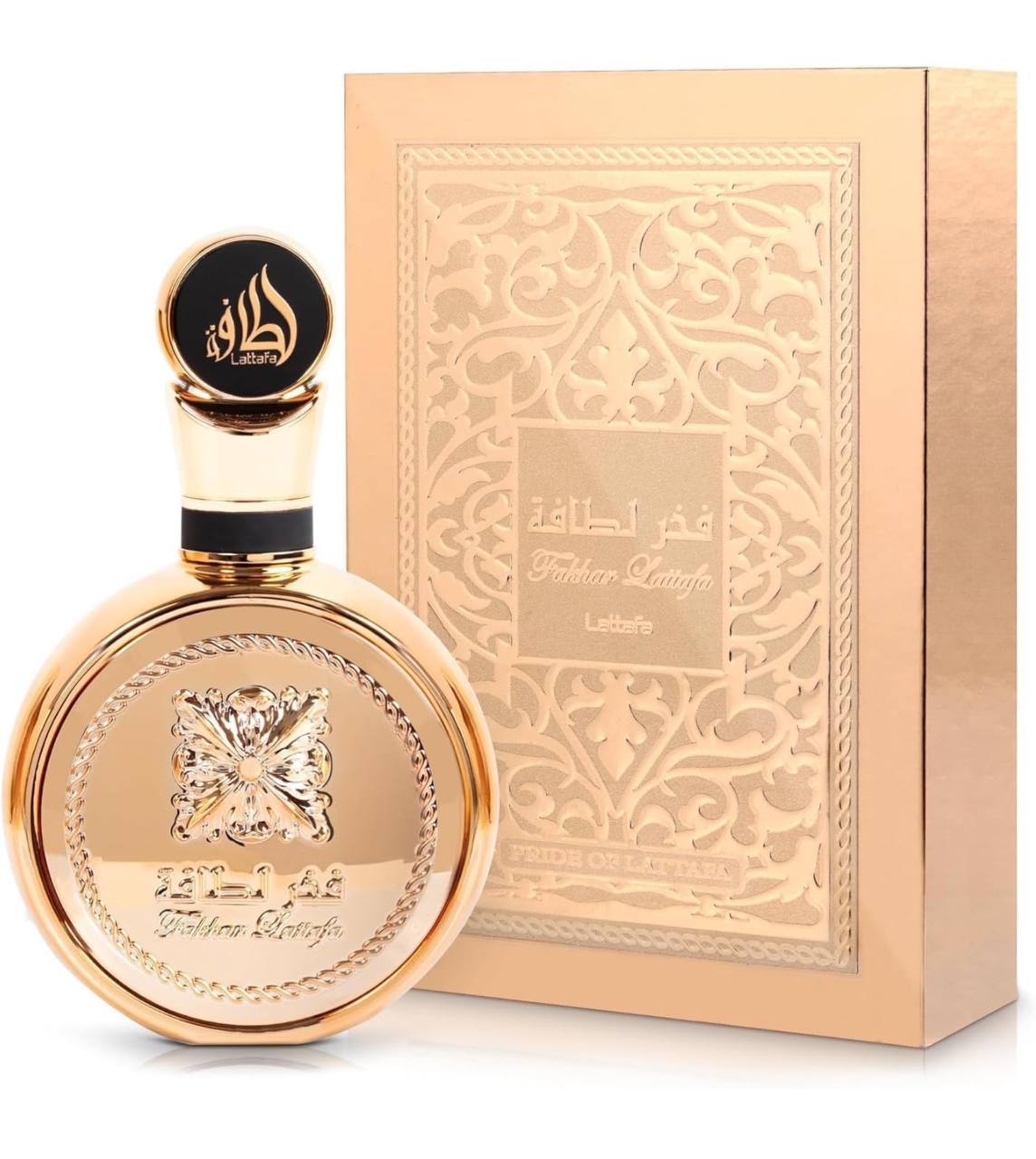 Lattafa Fakhar Gold Extrait Eau de Perfume en espray unisex, 3.4 onzas