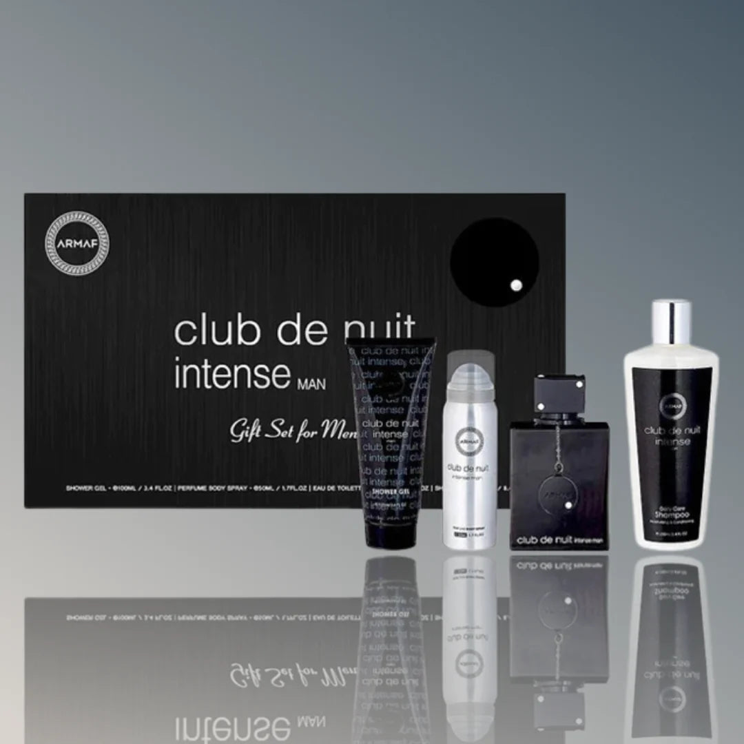 ET ARMAF CLUB DE NUIT INTENSE MEN ( 4 PC SET ) 3.6 OZ.▫️